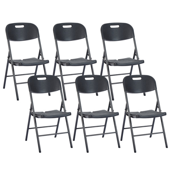 Inbox Zero Folding Plastic Chair With 350Pound Capacity 6Pack Wayfair